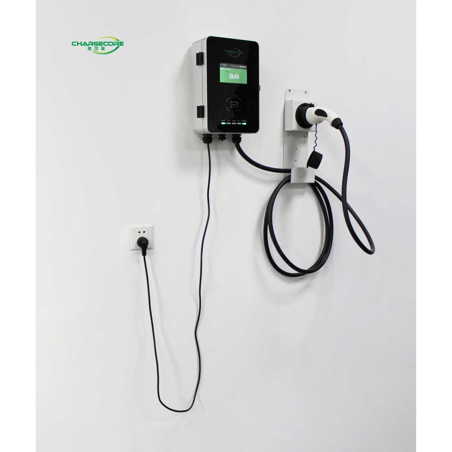 11 кВт настенная зарядная станция для электромобилей wallbox ev с разъемом типа ocpp 1,6 с RFID-картой для домашнего использования