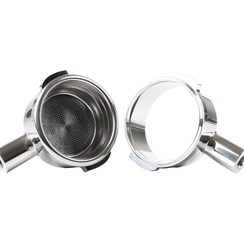 Coffee Tamper Accessories Double Basket Filter Distribution Tool Distributor Espresso Bottomless Handle Portafilter to Fit 58mm