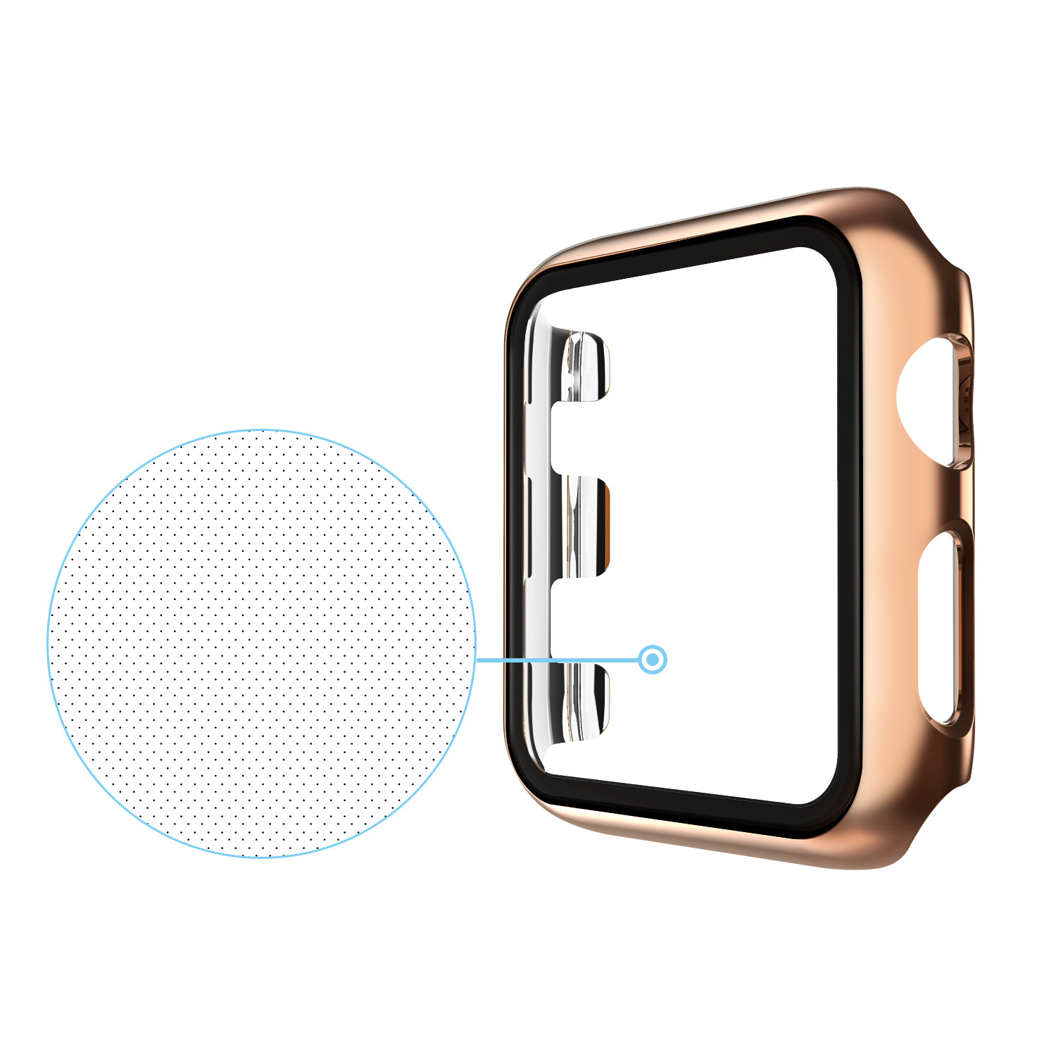 Жесткий чехол с 3D гальваническим покрытием и полной защитой для Apple Watch, защитный чехол для экрана iwatch