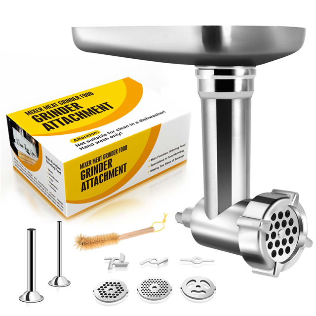 Пищевая промышленность/насадка-Мясорубка KitchenAid смесители стойки включает в себя 2 колбасный шприц клубни, 4 шлифовальные круги