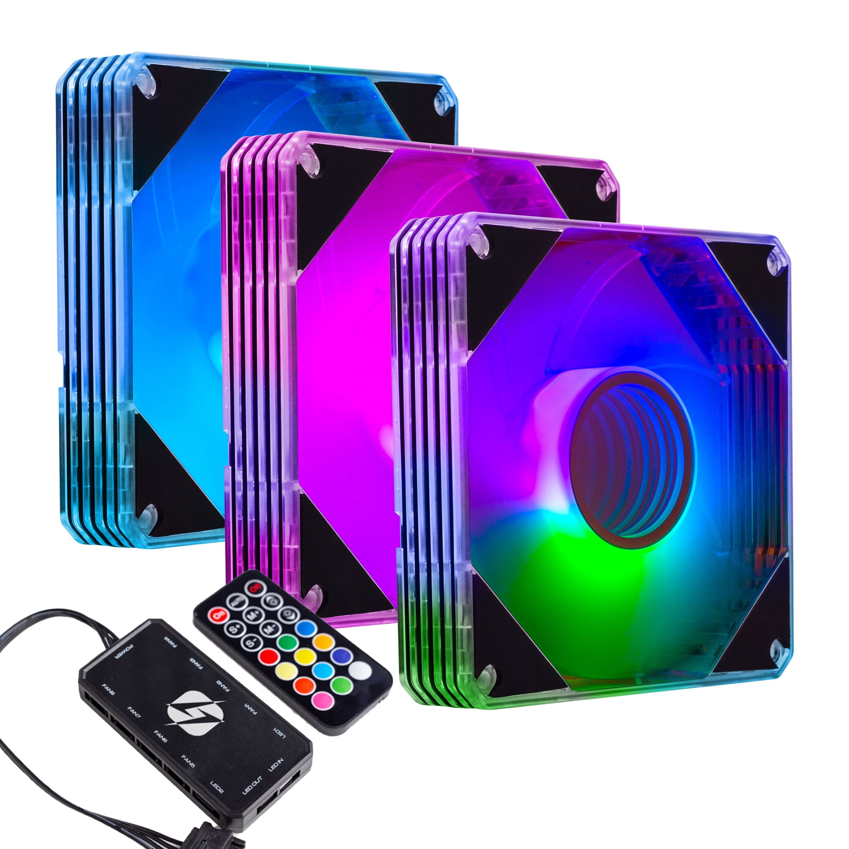 Высокопроизводительный RGB ПК Вентилятор 120 мм Компьютерный Вентилятор Кулер ЦП с контроллером ARGB