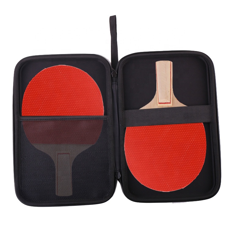 Custom Table Tennis Bat Bag Rectangle Sport RacketBall Paddle Storage Bag Zipper Hard Shell Shockproof Table Tennis Racket Case