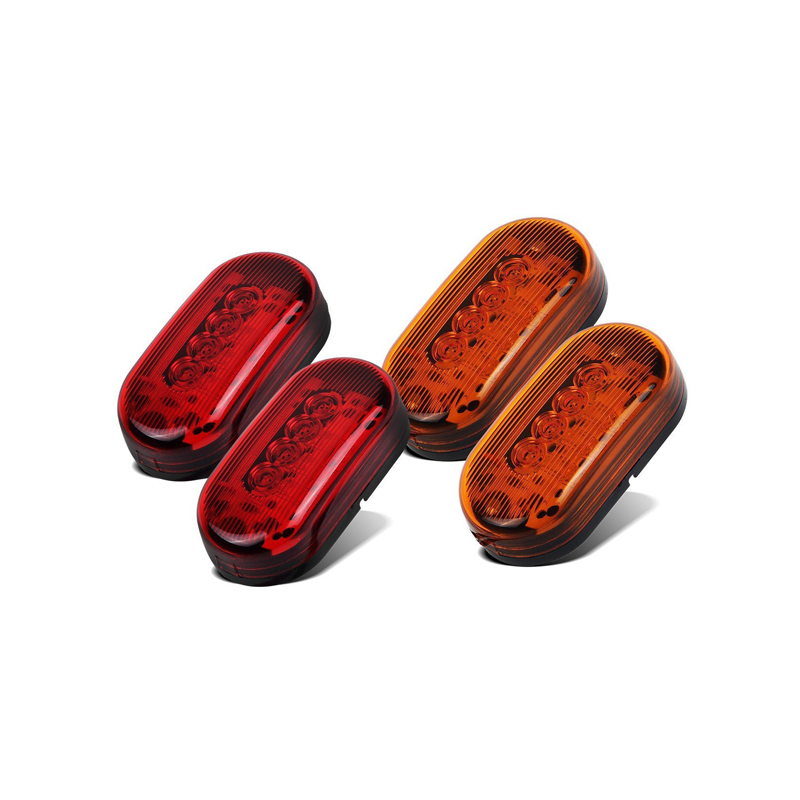4 LED Side Marker Light Waterproof Amber/Red Side Indicator For Truck Lorry