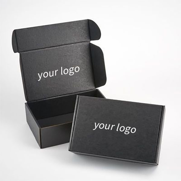 Custom Logo Printing Corrugated Gift Packing Mailing Boxes Black Pink Cardboard Recycled Small Brown Kraft Shipping Paper Boxes