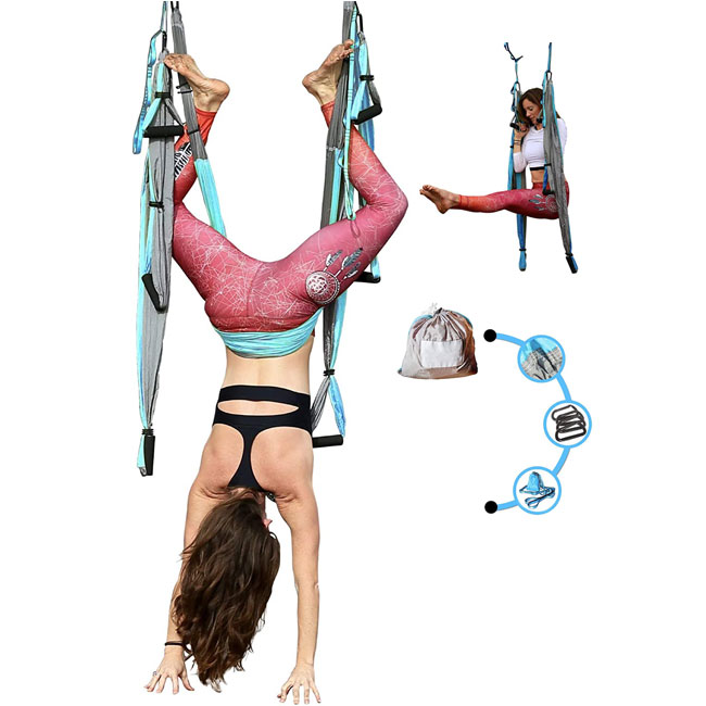 Оборудование для упражнений Inversion sling amacas par yoga, нейлоновый противоударный гамак для аэройоги