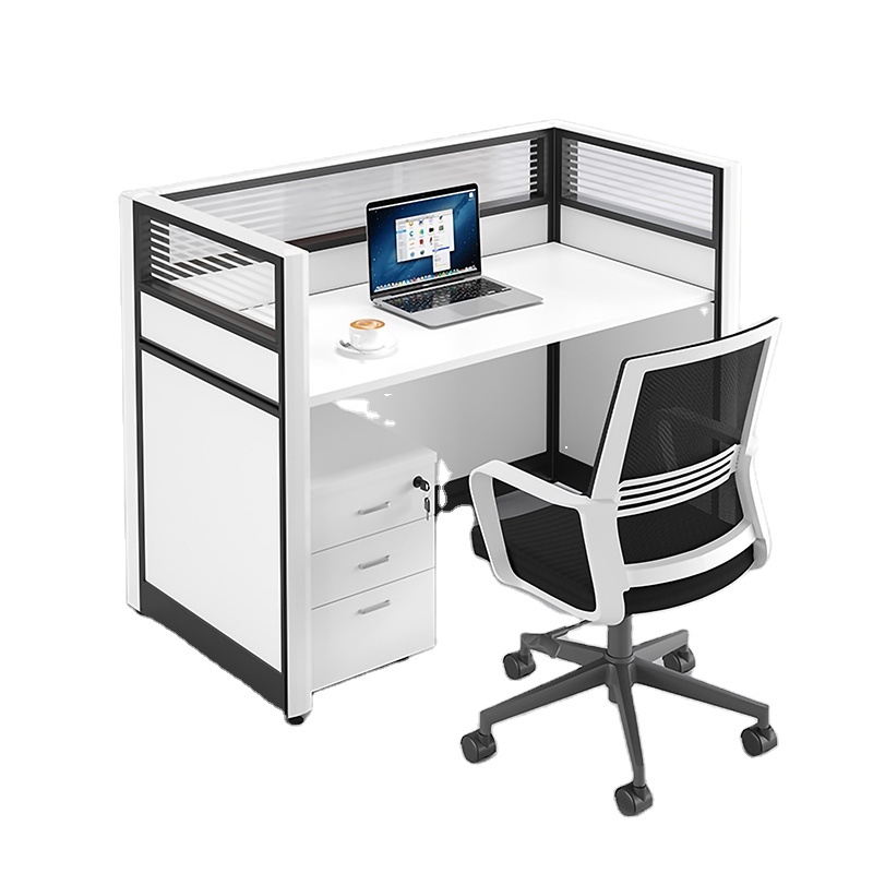 2024 Modern Luxury Office Furniture Desks White Modular 4 6 Person Table Workstation Furniture Office Workstation Desk