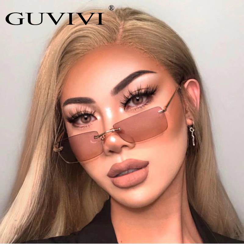 GUVIVI квадратные 2019 UV400 Модные солнцезащитные очки без оправы CE & FDA ручная полировка Китай солнцезащитные очки для женщин