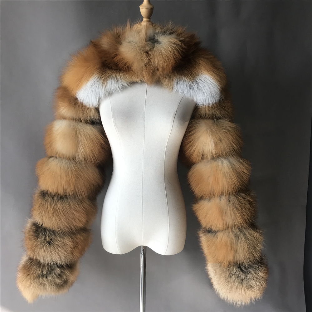Super Fashion Fur Coat Winter Warm Women Lady Fur Sleeve Wrap