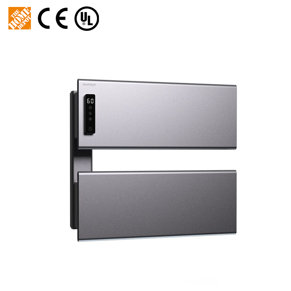 OEM New Touch Screen Electric Heated Towel Rack Bathroom Heating Constant Temperature Wide Plate Drying Smart Bath Towel Rack