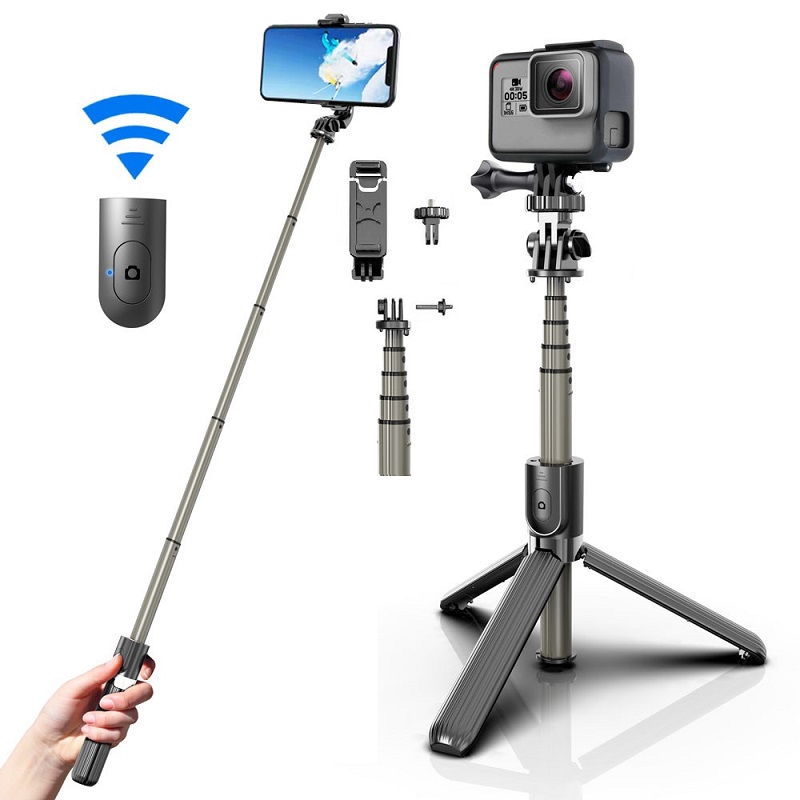 33ft Дистанционное селфи-палка из алюминия для gopro и телефона