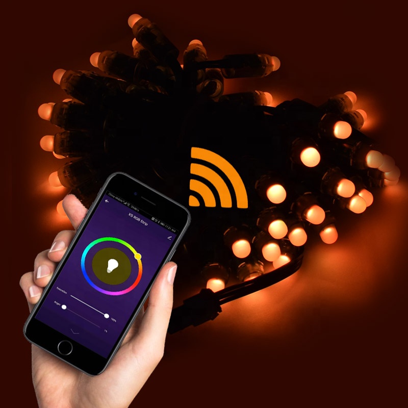 Китайский поставщик, Wi-Fi, умный медный провод, наружная светодиодная сказочная Гирлянда для внутреннего дворика, праздничное украшение Diwali, умное управление через приложение