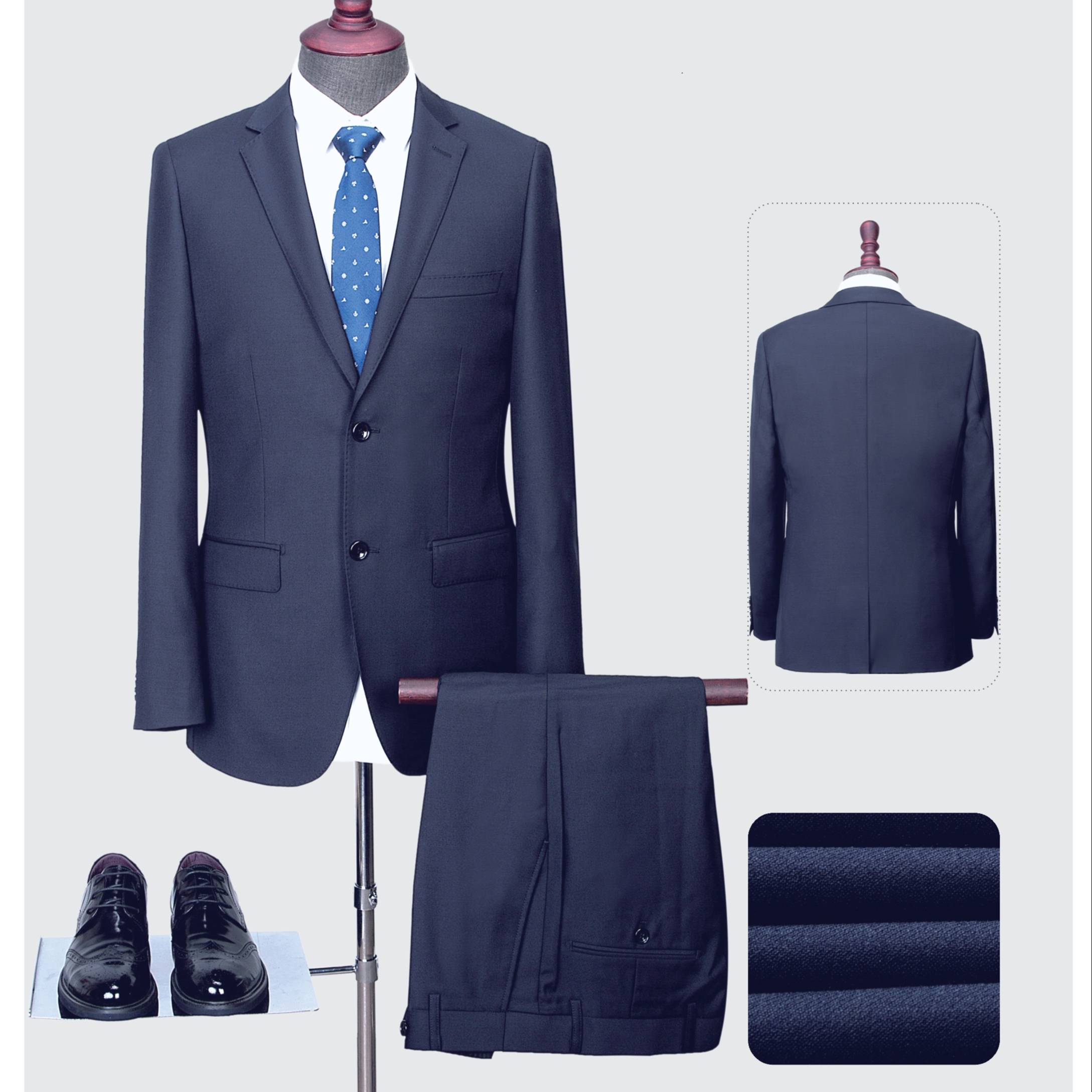 Drop shipping jacquard fabric multicolor wedding black formal suit designer 3 piece formal suit for men&boys
