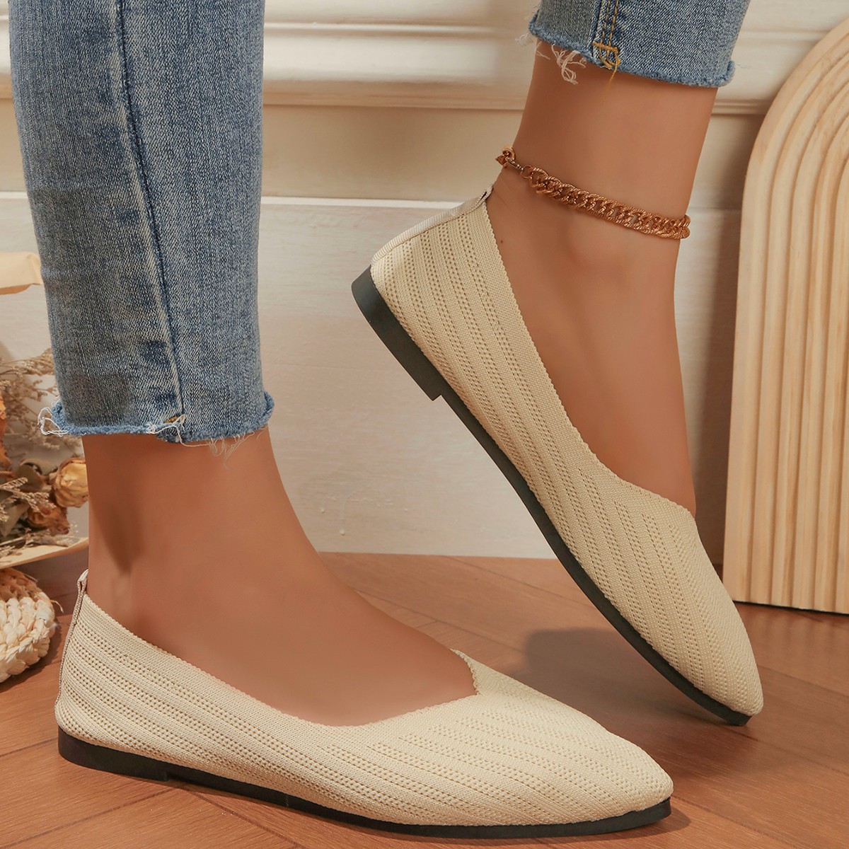 Fashion plus size 2025 Spring and Autumn new casual single kick shoes for women