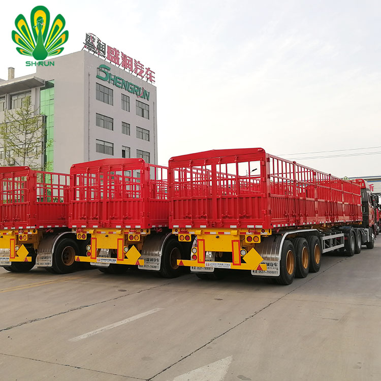 Farm Food Stake Fenced Cargo Truck Semi Trailer for Factory Sale
