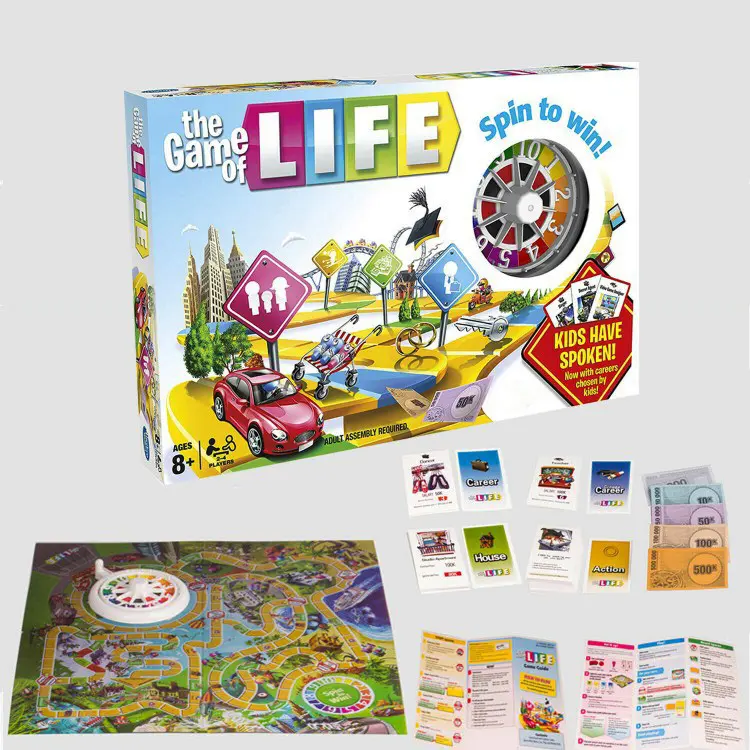 Family fun adventure game custom colourful family board game set for children board games for families life
