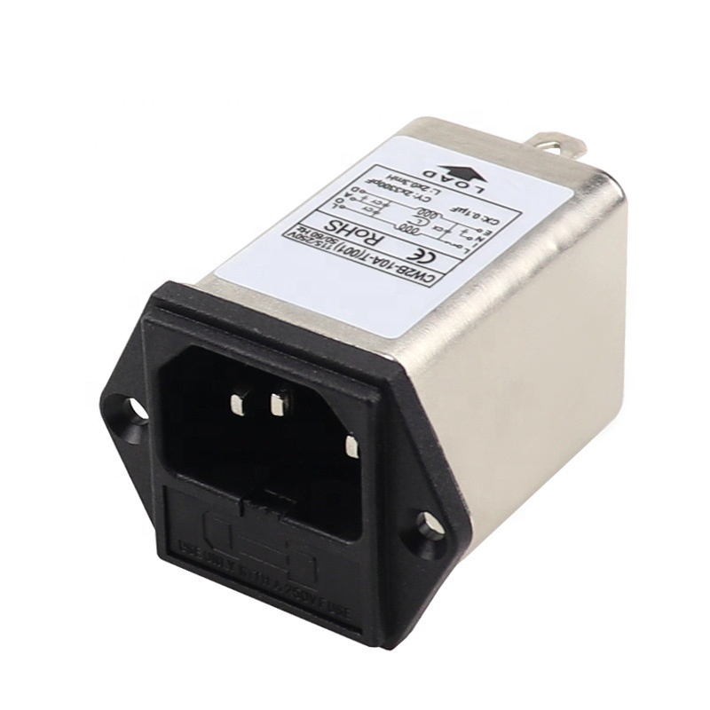 CW2B-10A-T (001) IEC 320 C14 Мужской Разъем 10A мощность фильтр EMI с предохранителем