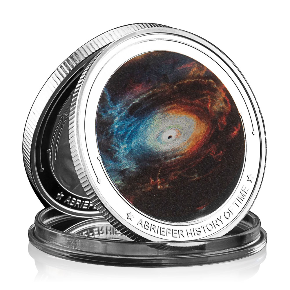 Stephen Hawking The Famous British Physicist and King of The Universe Collectible Silver Plated Souvenir Commemorative Coin