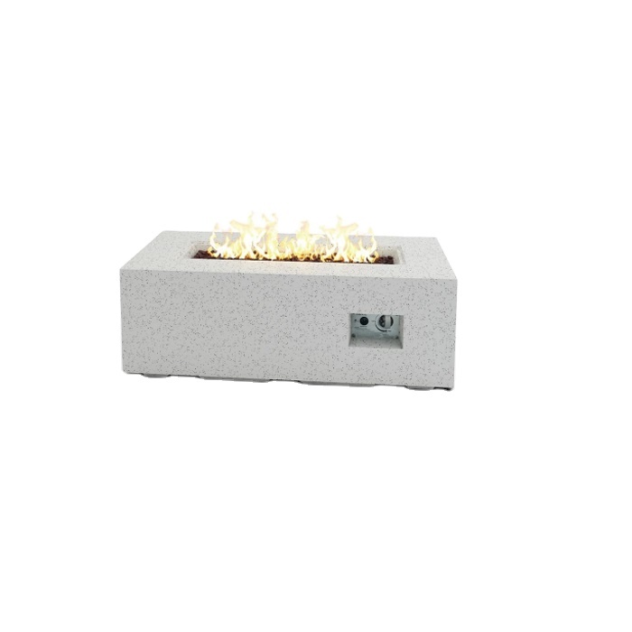 Manufacturer Direct Outdoor Rectangle Concrete Fire Pit with Natural Gas BBQ Chimeneas Premium Product Category