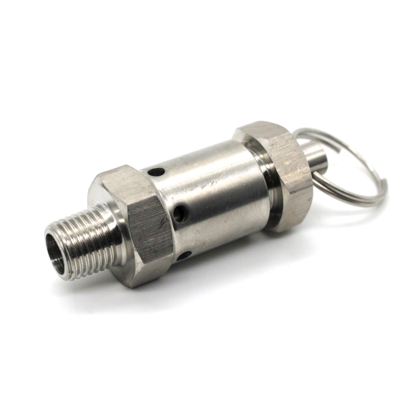 Газовый клапан 1/4 NPT 8 бар регулируемый предохранительный клапан из нержавеющей стали, паровой предохранительный клапан для резервуара воздушного компрессора