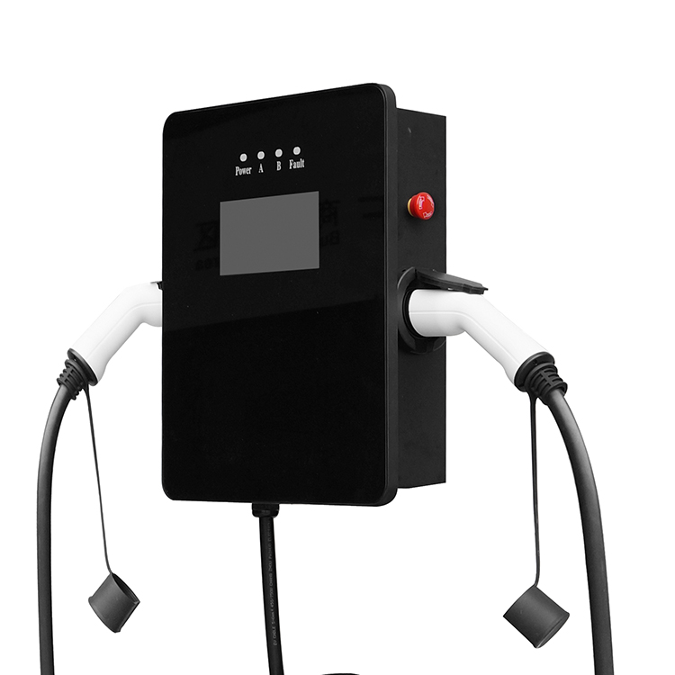 Хорошая цена EV type 2 Dual 16A зарядная станция с 2 зарядными разъемами EV Charger