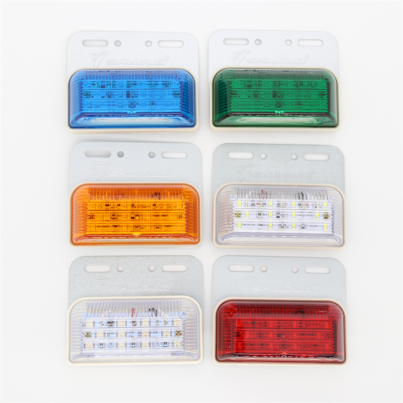 High Quality Truck Lighting System Muti Color 12 24V LED Marker Light Signal Trailer Parts Rectangle LED Side Lights