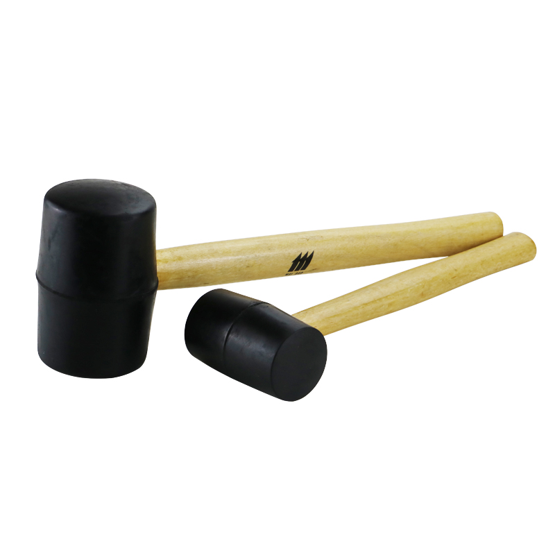 Hand Tool Wooden Handle Black Rubber Hammer For Home Building Decoration