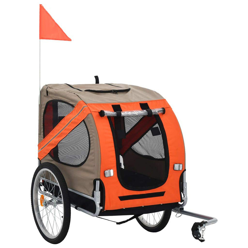 20inch Inflatable Wheel Pet Trailer Aluminum Frame Bicycle Trailer Dog Carrier Large Bike Trailer for Dogs Can Hold 25KGS