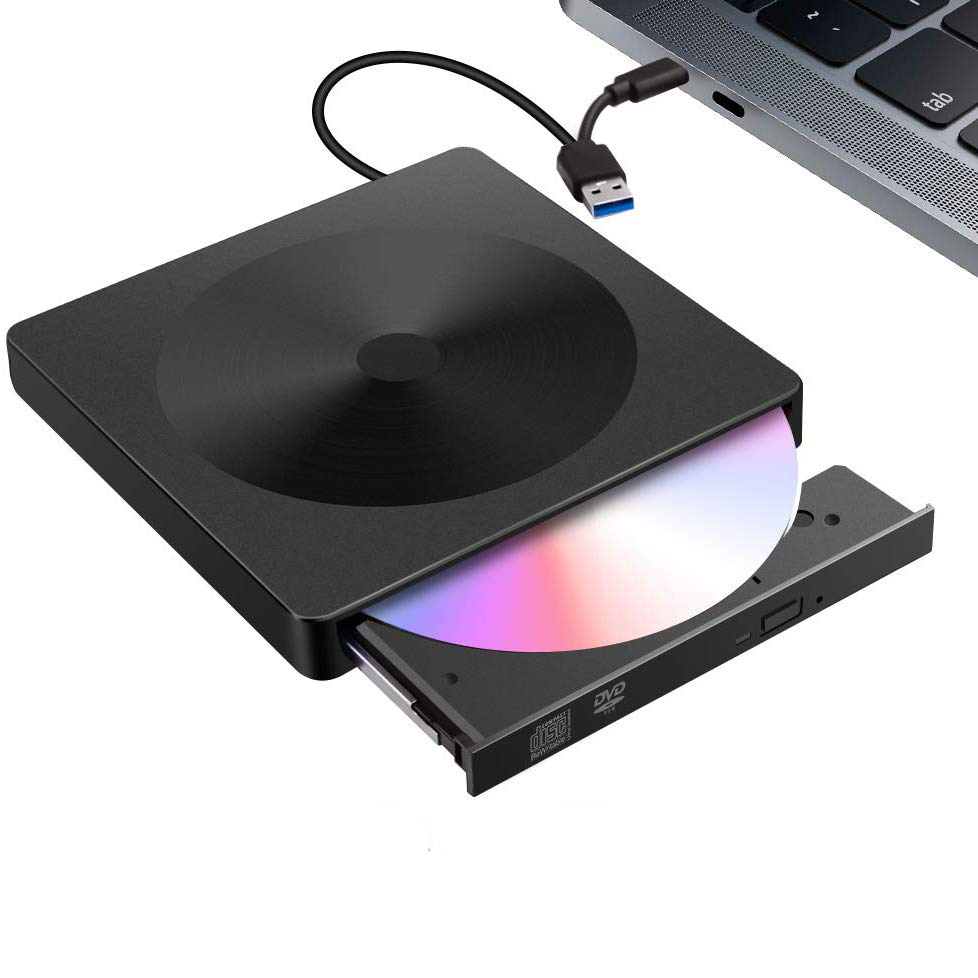 Портативный внешний привод Raycue для CD/DVD, Type C USB 3,0