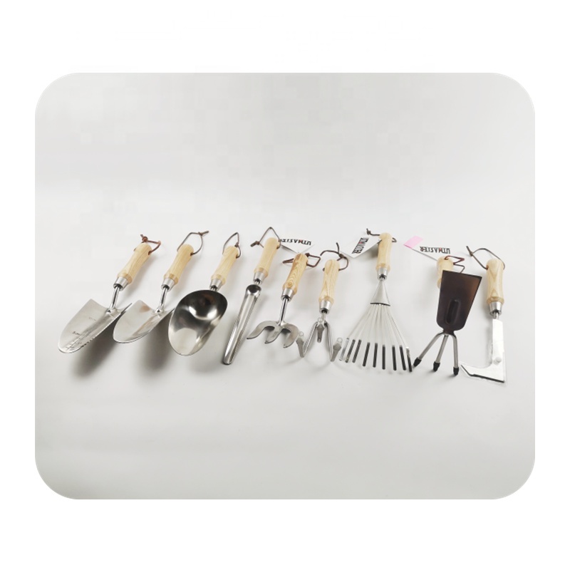 Waterproof Bag Pack Set Ash Wood Grip Bend Rust Proof Stainless Steel Gardening Tools
