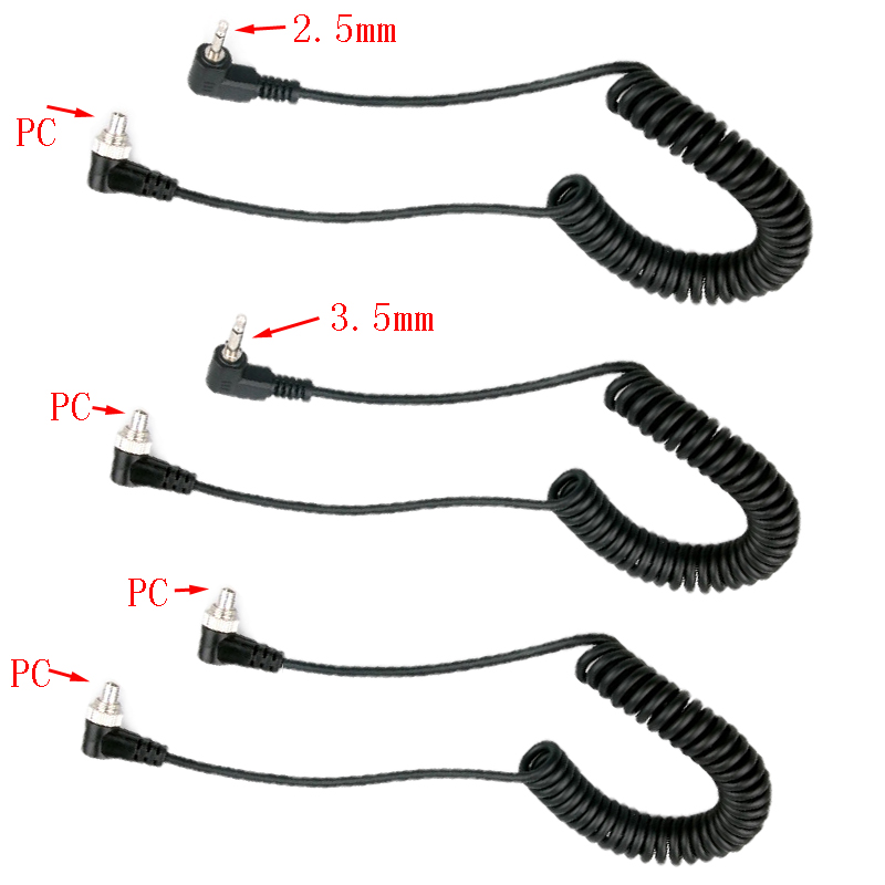 PC-2.5mm PC-3.5mm PC-PC головки вспышки света pc sync кабель