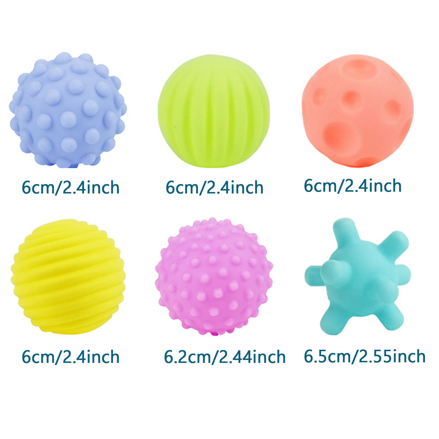 Eco-Friendly Silicone Bath Toys for Infants | Multi-Textured Sensory Balls for Bath Time Fun and Development