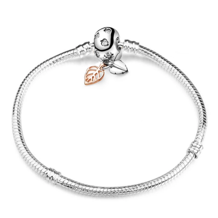High Quality Authentic Silver Color Snake Chain Fine Bracelet Fit European Charm Bracelet for Women DIY Jewelry Making