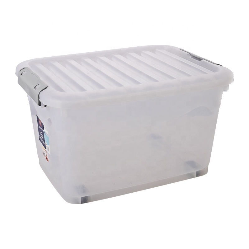 Furniture storage High quality material Large Laundry Clothes Transparent Plastic Storage Boxes for Household