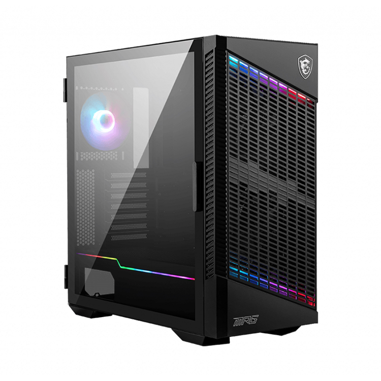 MSI MPG VELOX 100P воздушного потока Средняя башня чехол с ARGB для игровой настольный компьютер Поддержка E-ATX/блок питания ATX / M-ATX / ITX фактор чехол