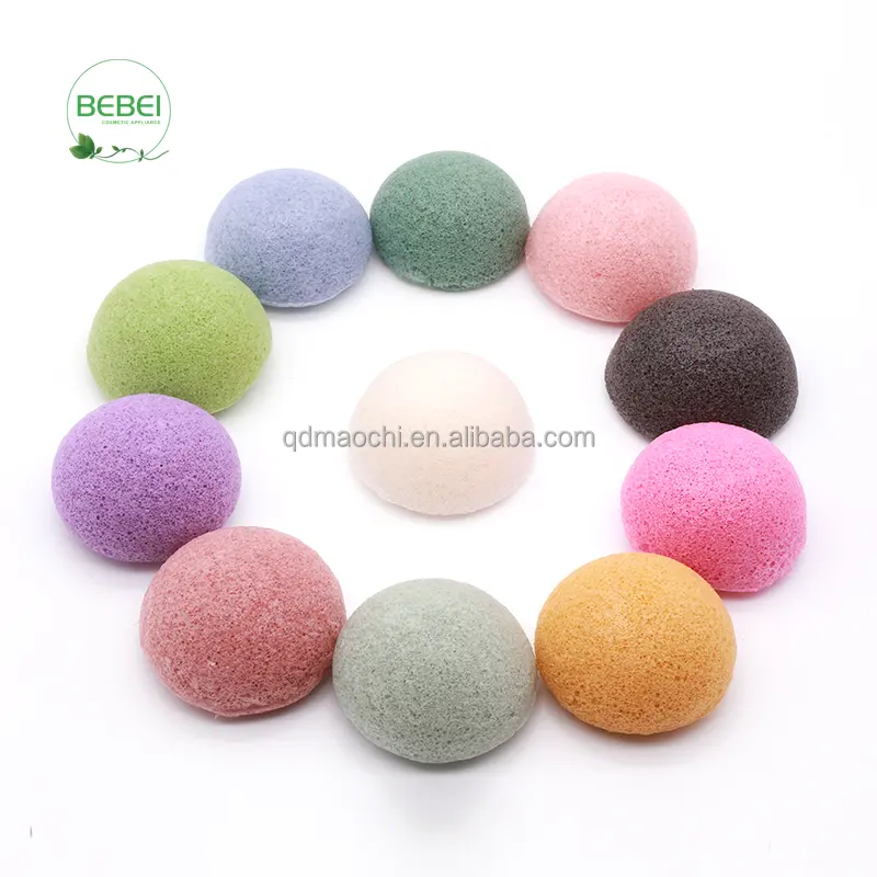 Skin Care Private Label Face Sponge 100% Facial Activated Natural Organic Konjac Sponge for All Skin Hypoallergenic Cleansing