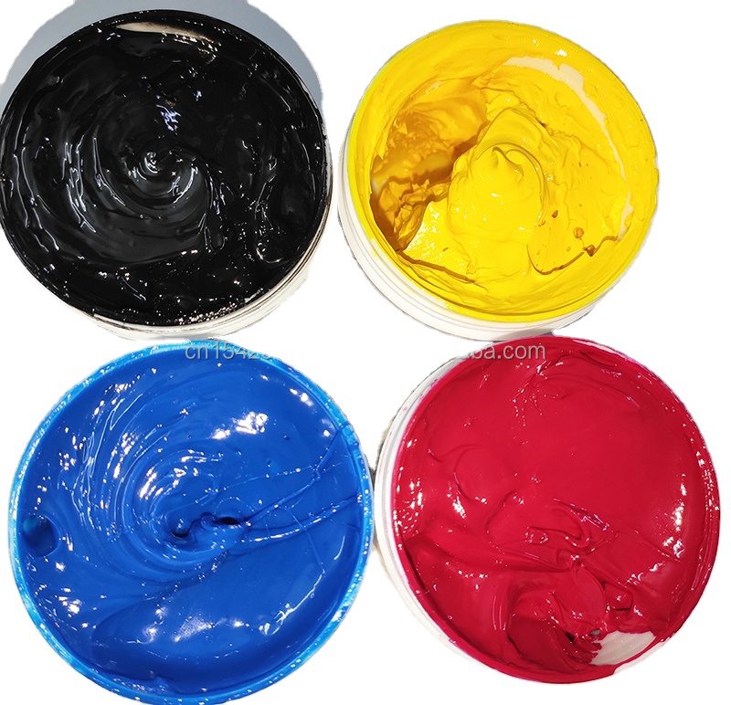 Масляная основа CMYK, Пластиковые чернила для печати на одежде, текстильная трафаретная печать