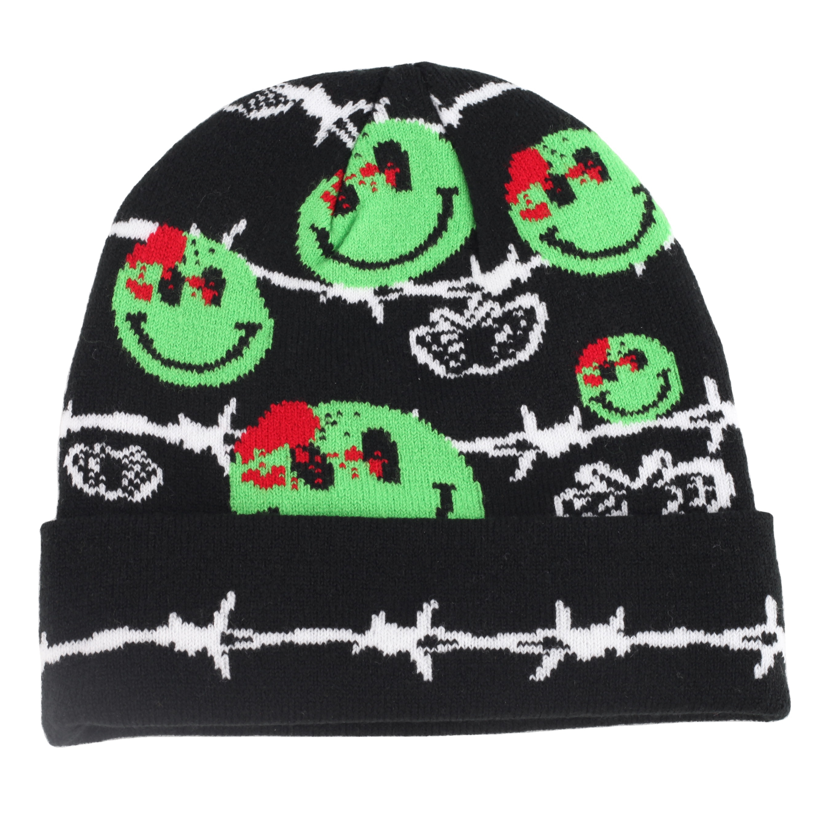 custom jacquard beanie designer acrylic beanie hat wholesale knitted cuff beanie hats