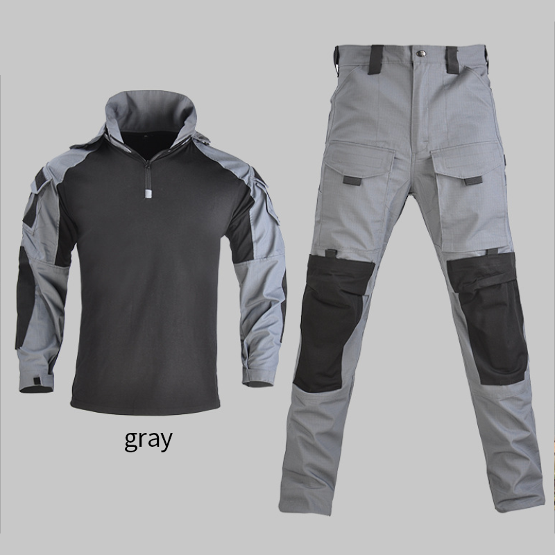 Men Military uniform Cargo Pants Set Man Tactical Camouflage Multicam Combat Uniform Bomber Soft Outdoor Uniform