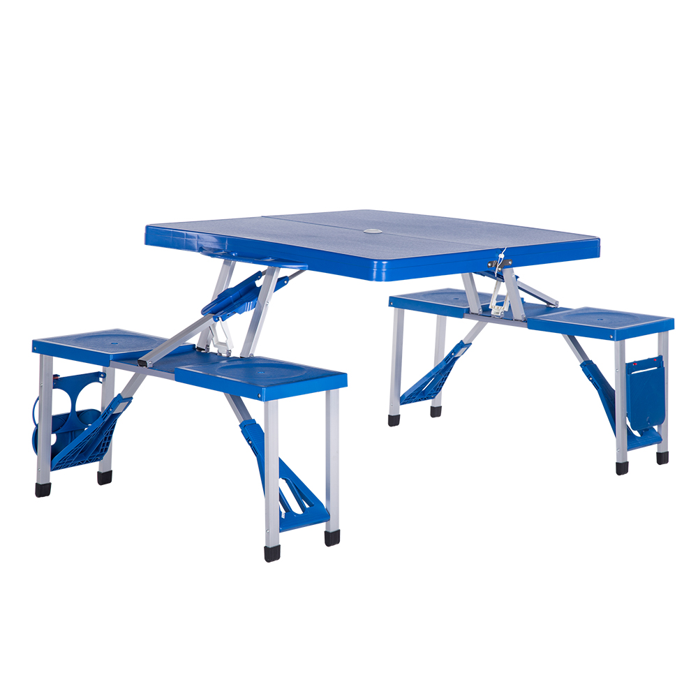 Portable camping folding mesa de picnic table with and chairs set
