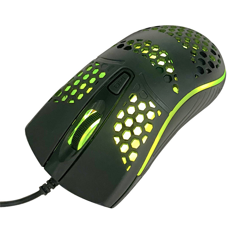 Cheap Black Optical RGB Wired USB PC Computer Lightweight Honeycomb Gaming Mouse