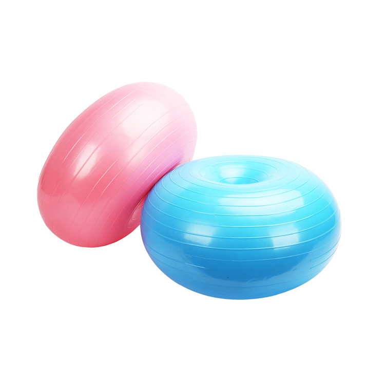 Inflatable balance workout pvc 50cm yoga pilates exercise donut apple ball