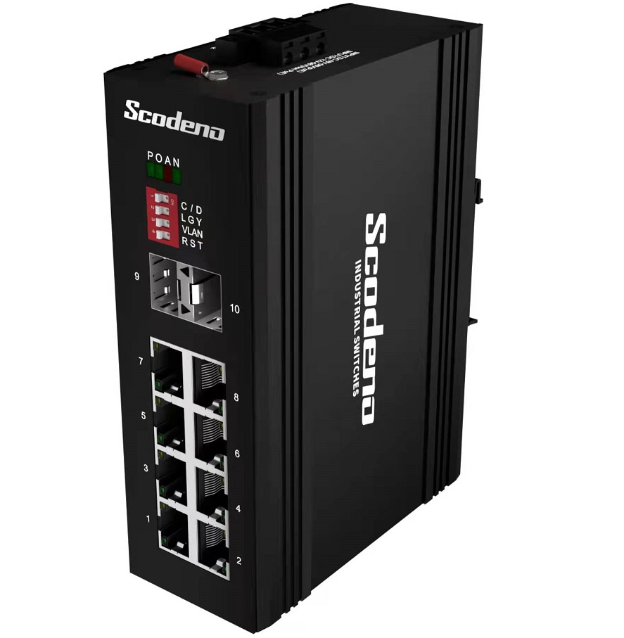 Горячая Распродажа IP 40 2 SFP 8 портов Gigabit PoE ethernet коммутатор для камеры видеонаблюдения системы безопасности