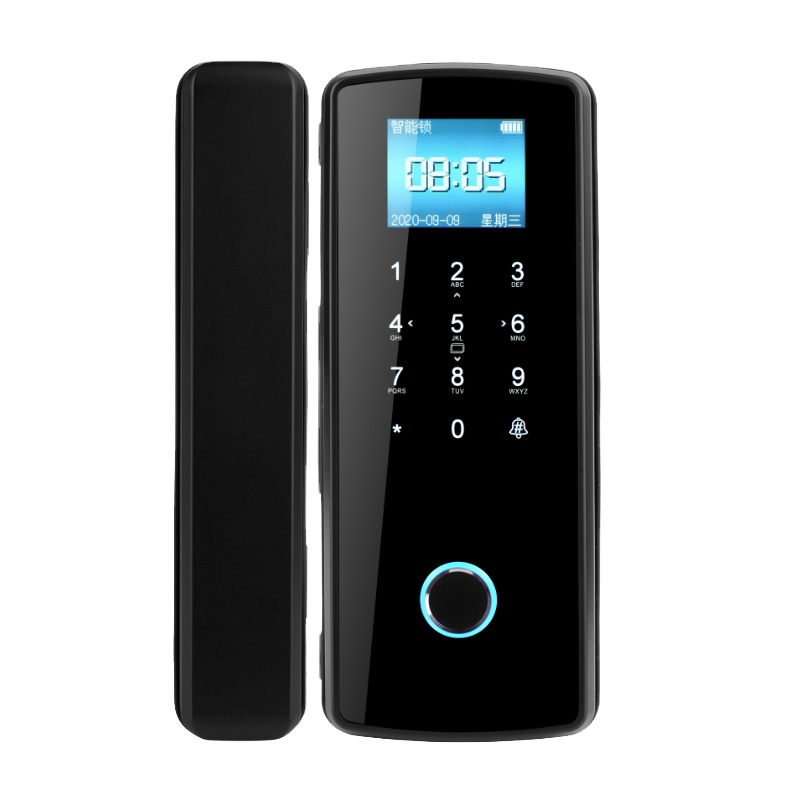 Semiconductor sensor Fingerprint Glass Door Lock wireless swing door lock iGlass500
