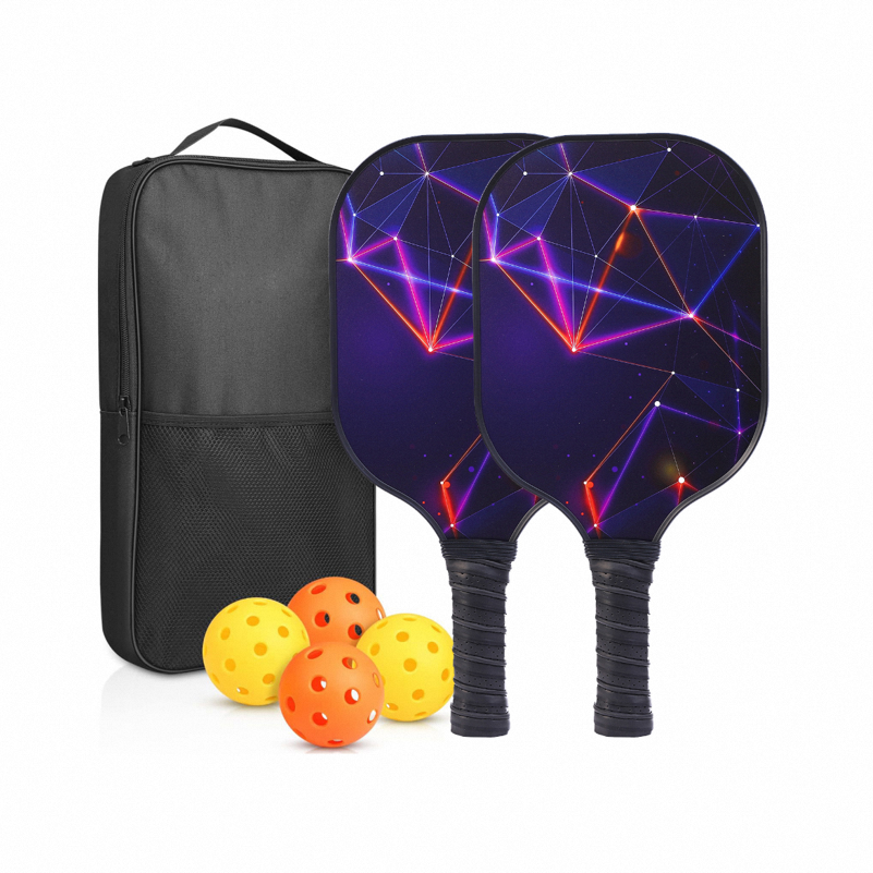 Factory Wholesale Professional Glass Fiber Pickleball Paddle 16mm Thickness Graphite Plastic Material Honeycomb PP-for Sport Use