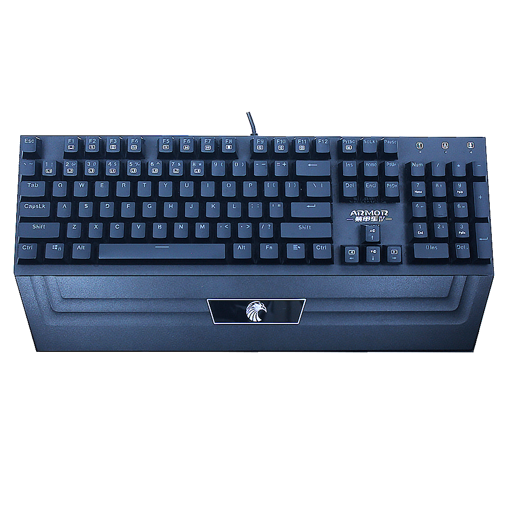 Hot selling Wrist rest designed flat key wired keyboard for office home gaming computer use