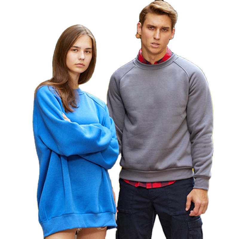 Women's Fleeces Pullover Long Sleeve O-Neck Blank Solid Color Polyester Sweaters Thicken Oversize Hoodie For Sublimation Printed