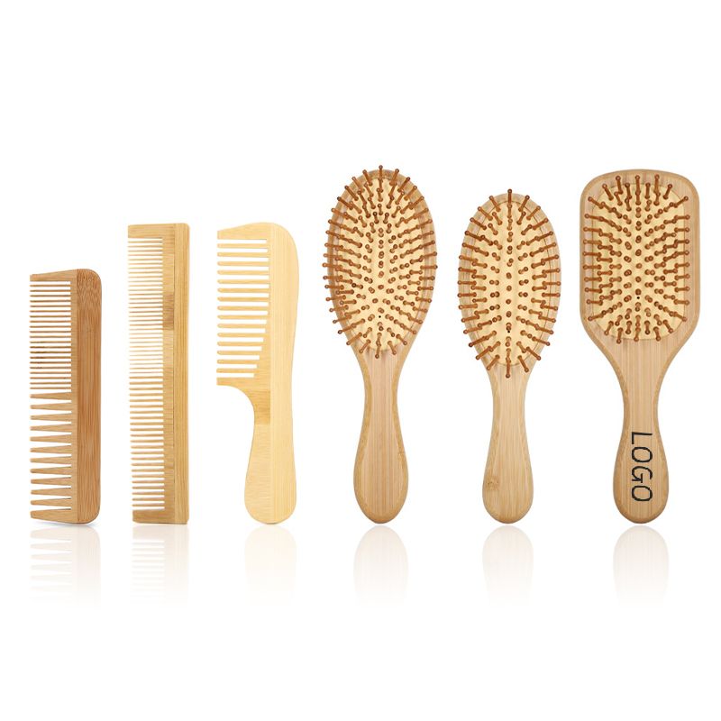 Customized Suppliers Direct Selling Eco Friendly Natural Bamboo Hair Brush Private Label Wooden Hair Comb