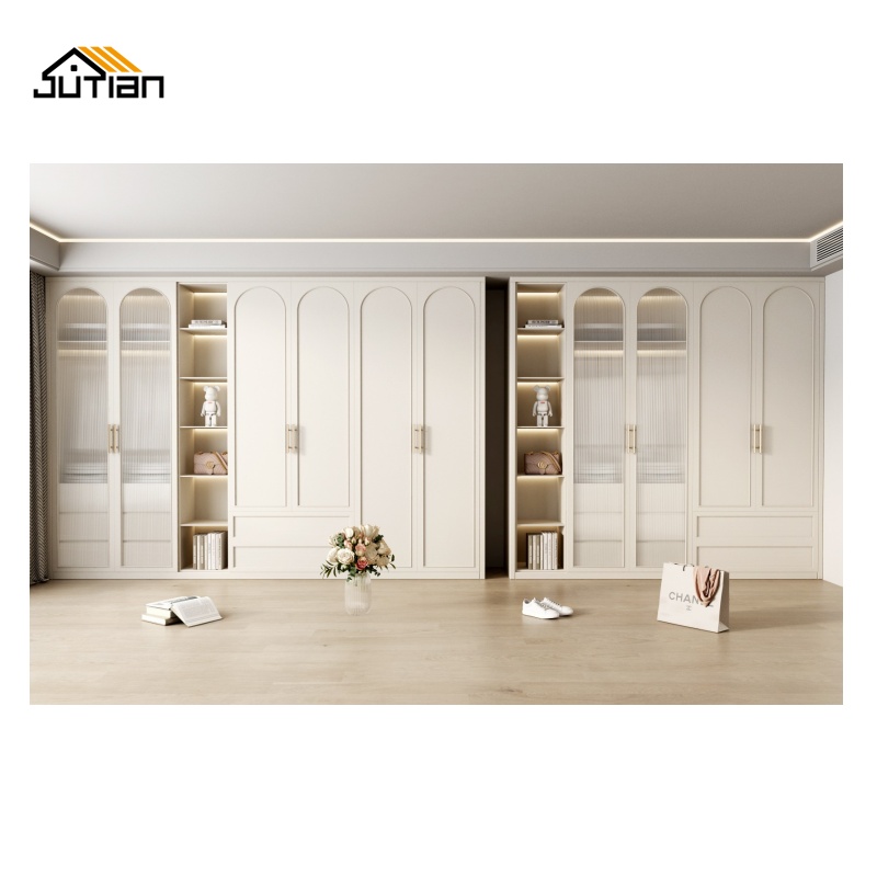 Simple Design White Color House Closets Cabinets Custom Wardrobe Bedroom Set Modern Dress Closet