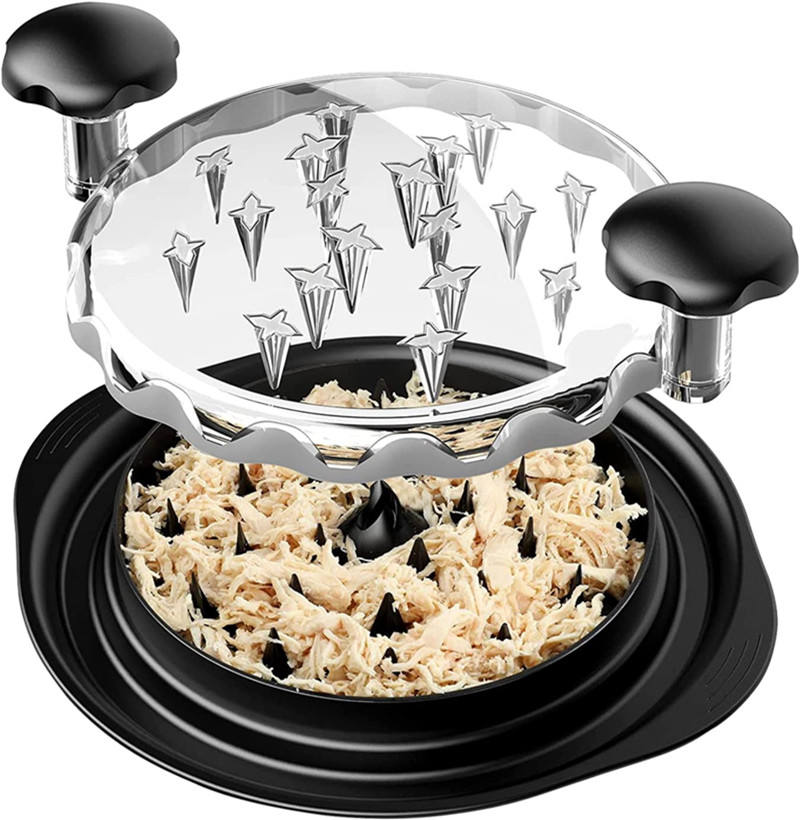 Custom Professional Chicken Breast Shredder Tool Transparent Lid Clear Chicken Mincer Meat Food Shredder Professional Utensil