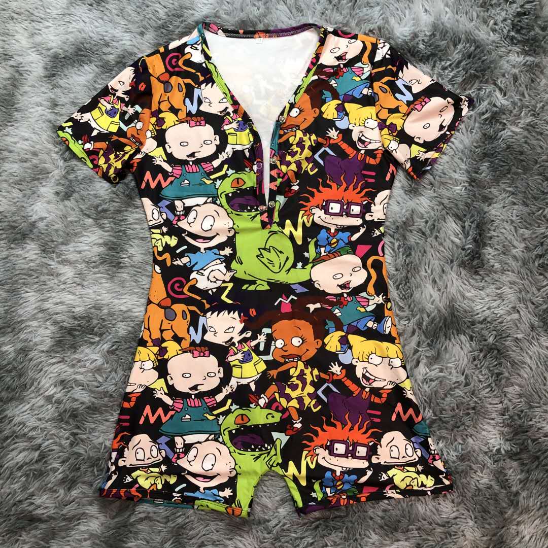 Женская пижама с коротким рукавом и принтом rugrats
